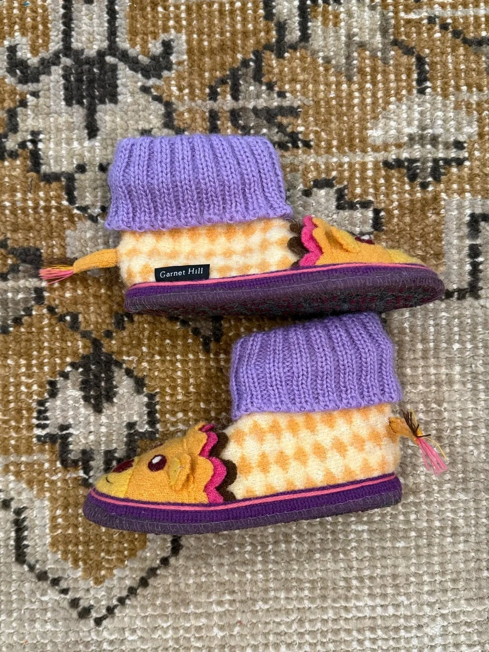 Haflinger for Garnet Hill Boiled Wool Lion Slippers Size 10